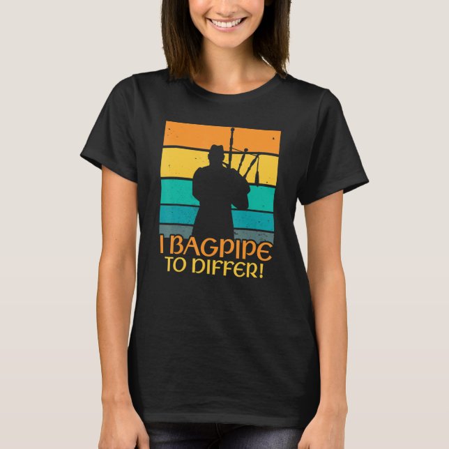 Camiseta Bagpipe para Diferir Bagpiper Bagpipe Player Bagpi (Frente)