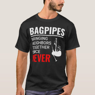 Camiseta Bagpipe Player Musical Instrumento Bagpiper Engraç