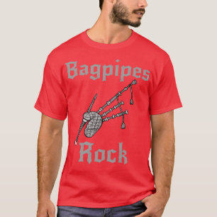 Camiseta Bagpipe Rock Scottish Musical Rock Gótico