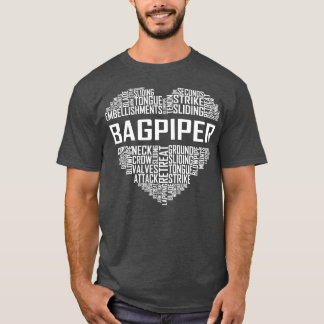 Camiseta Bagpiper Heart