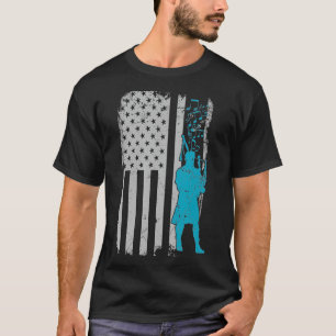 Camiseta Bagpiper USA Flag Piper ou Honra Guarda Bagpipe Pl