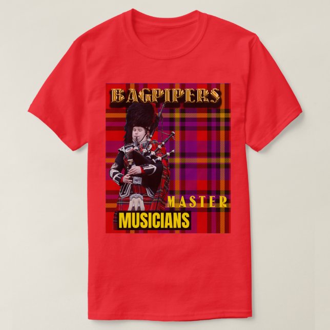 Camiseta Bagpipers Master Musicians 6 (Frente do Design)