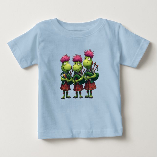Camiseta Bagpipers para queimaduras Supersas (Frente)