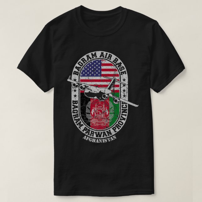 Camiseta Bagram Air Base Airfield USAF Afeganistão Premium (Frente do Design)