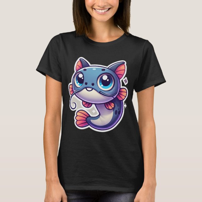 Camiseta Bagre Adorável de Cabeça Chata (Frente)