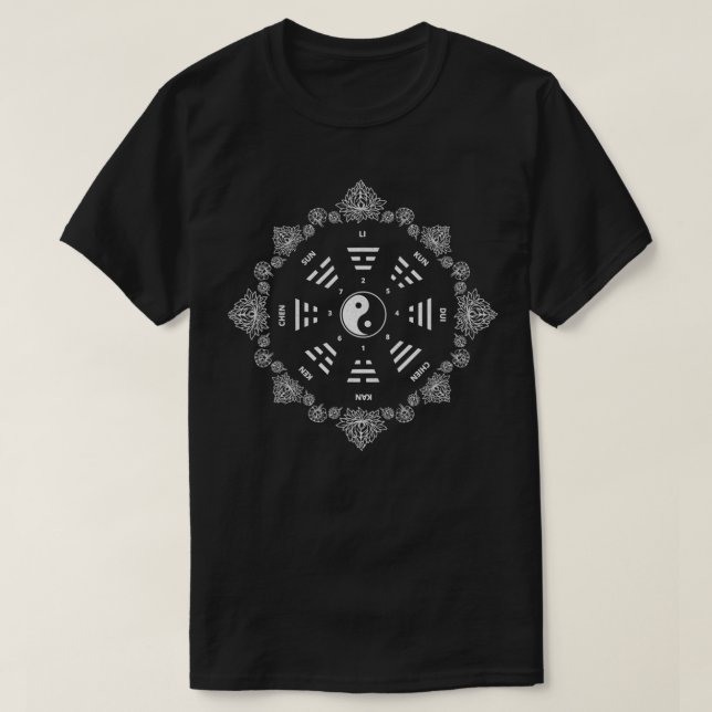 Camiseta Bagua Zhang Yin Yang Tai Chi Qi Gong Yoga Wushu Ar (Frente do Design)