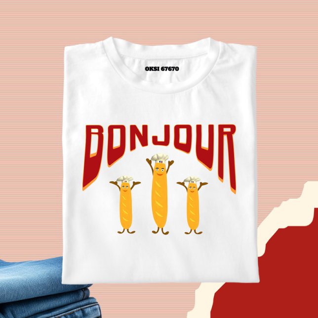 Camiseta Baguete francesa (Criador carregado)