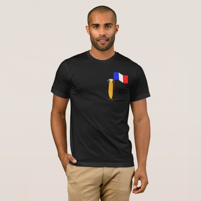 Camiseta Baguete Francesa Divertida (Frente Completa)