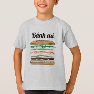 Camiseta Baguette vietnamiano do pão francês do sanduích