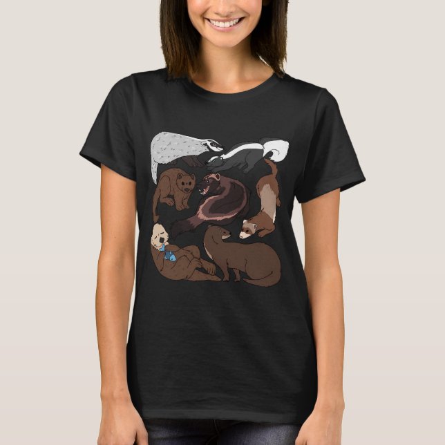 Camiseta Bagunça de Mustelídeos (Frente)