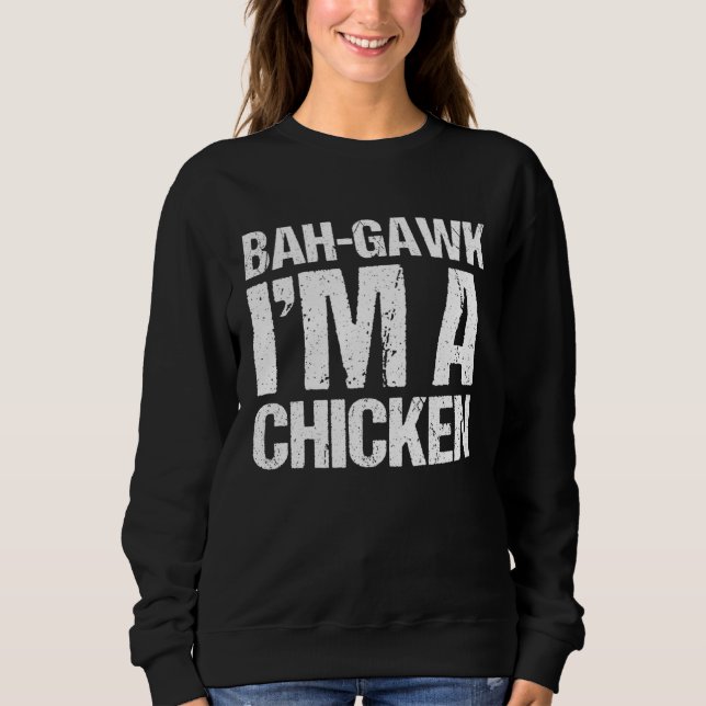 Camiseta Bah gawk I m a Chicken  Halloween Costume (Frente)