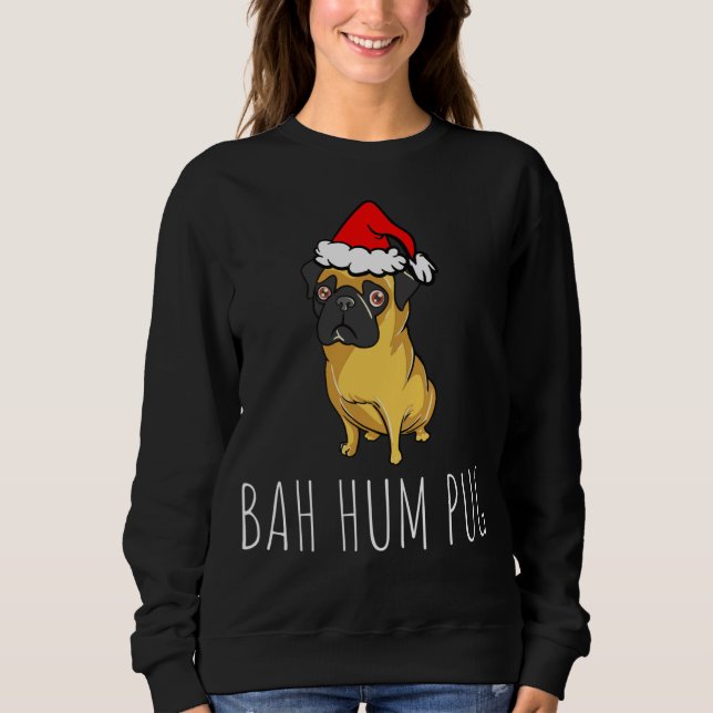 Camiseta Bah Hum Pug Cujo Cachorro Engraçado Engraçado Pupp (Frente)