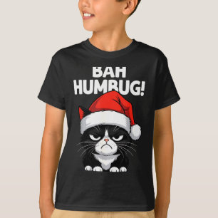 Camiseta Bah Humbug Divertido Gato Mau Odia Natal Amante de