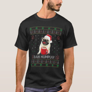 Camiseta Bah Humpug Engraçado Cachorro Bonito No Natal Feio