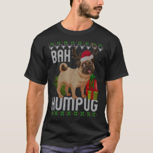 Camiseta Bah Humpug Puggle Natal Feio Hum Pug Bebê Cães Ani