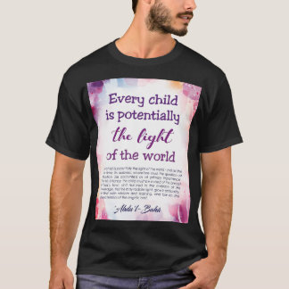 Camiseta Bahai cita Conselhos de Arte Todas as crianças são