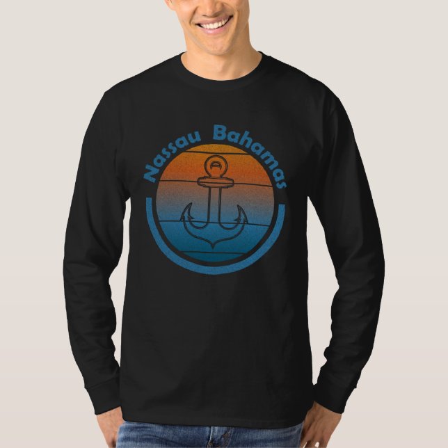 Camiseta Bahama Vibes  Bahamian Island Anchor Sailing Nassa (Frente)