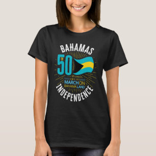 Camiseta Bahamas 50ª Independência Bandeira Bahamiana Nassa