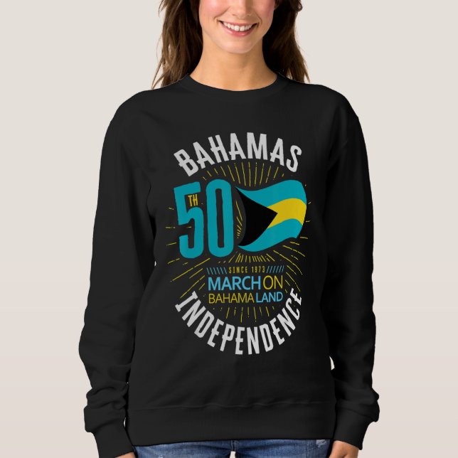 Camiseta Bahamas 50th Independence Bahamian Flag Nassau Bah (Frente)