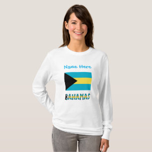 Camiseta Bahamas Bahamas Bandeira Personalização Azul