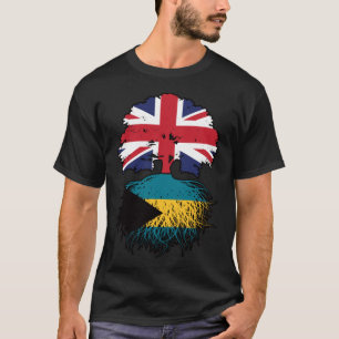 Camiseta Bahamas Bahamas British Tree Roots Flag no Reino U