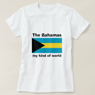 Camiseta Bahamas Bandeira + Mapa + Texto
