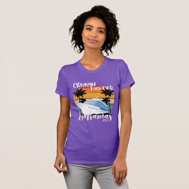 Camiseta Bahamas Cruise sea 2025 Family Friend Group Viagem (Frente Completa)