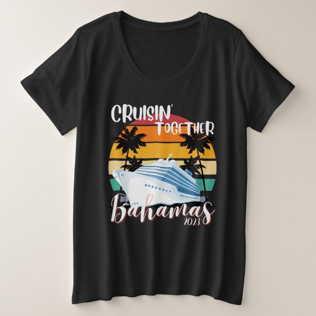 Camiseta Bahamas Cruise sea 2025 Family Friend Group Viagem (Frente do Design)