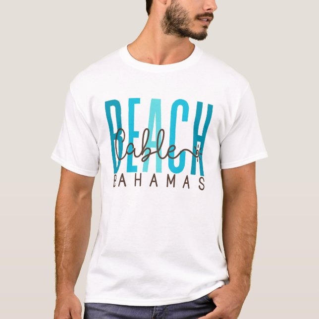 Camiseta Bahamas de praia a cabo (Oceano) (Frente)