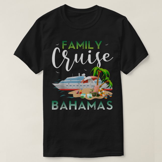 Camiseta Bahamas Família Cruise Cruise Funny Cruise Outfit  (Frente do Design)