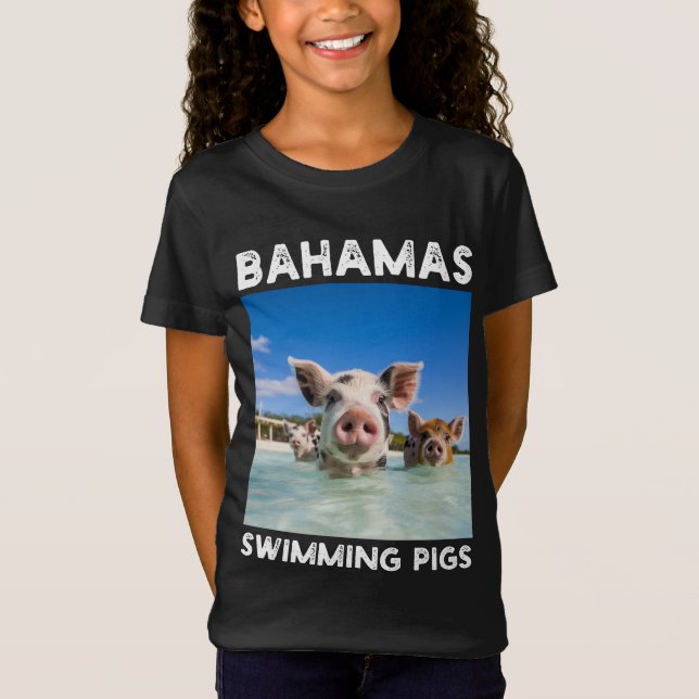 Camiseta Bahamas Nadando Porcos Exuma (Frente)