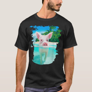 Camiseta Bahamas Nadando Porcos Natação Porcos Feriados de