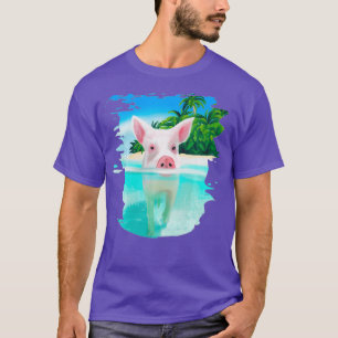 Camiseta Bahamas Nadando Porcos Natação Porcos Feriados de