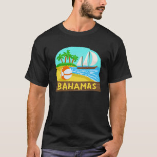 Camiseta Bahamas Palm Tree Sun Beach Lagoa Island