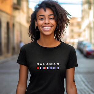 Camiseta Bahamas Sinal Marítimo Náutico Sinalizadores Cor E
