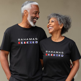 Camiseta Bahamas Sinal Marítimo Náutico Sinalizadores Cor E