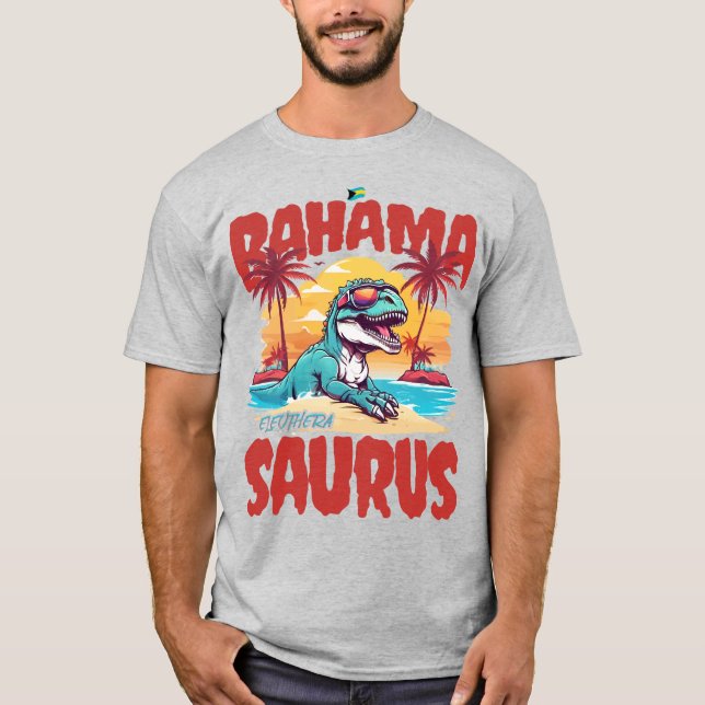 Camiseta Bahamas Souvenir Gift : Eleuthera Bahama Saurus (Frente)