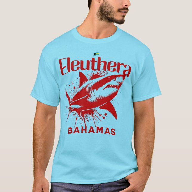 Camiseta Bahamas Souvenir Gift : Eleuthera Bahamas Shark (Frente)