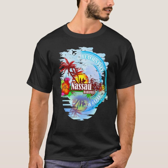 Camiseta Bahamas Souvenir Nassau Travel Vintage Bahamian (Frente)