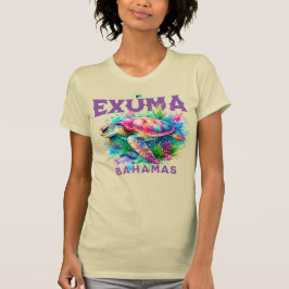Camiseta Bahamas Souvenir Presente: Exuma Bahamas Tartaruga