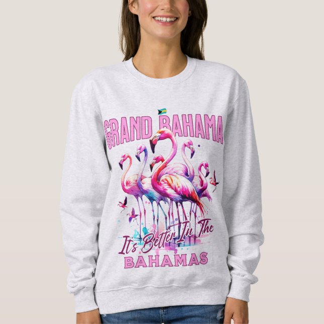 Camiseta Bahamas Souvenir Presente: Grande Bahama Flamingo  (Frente)