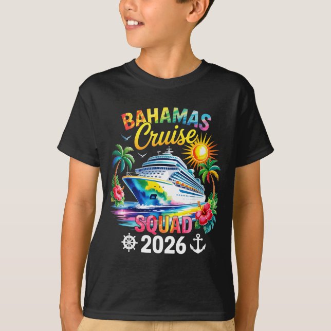 Camiseta Bahamas Vacation 2026 Squad Family Friends Matchin (Frente)