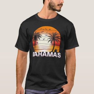 Camiseta Bahamas Vintage Palm Trees Summer Beach
