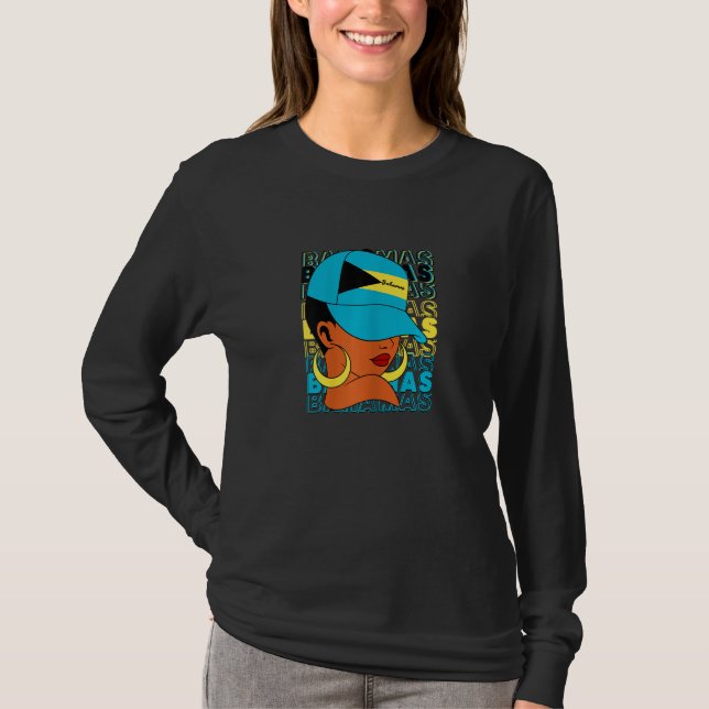 Camiseta Bahamian Flag Clothing Bahamas Vacation Design Bah (Frente)