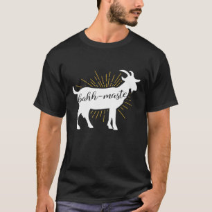 Camiseta Bahh Maste Goat Yoga Namaste Pun Homens E Mulheres