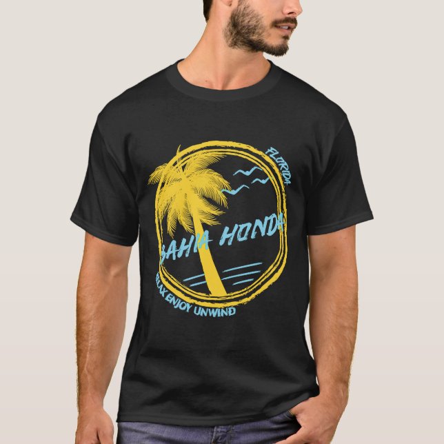Camiseta Bahia Honda Spring Break Férias da Flórida (Frente)