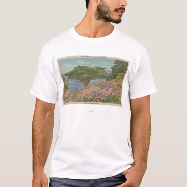 Camiseta Baía de Carmel, CA - vista "da árvore do veterano (Frente)