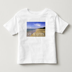 Camiseta Baía Longa Praia de Long Bay, St. Martin