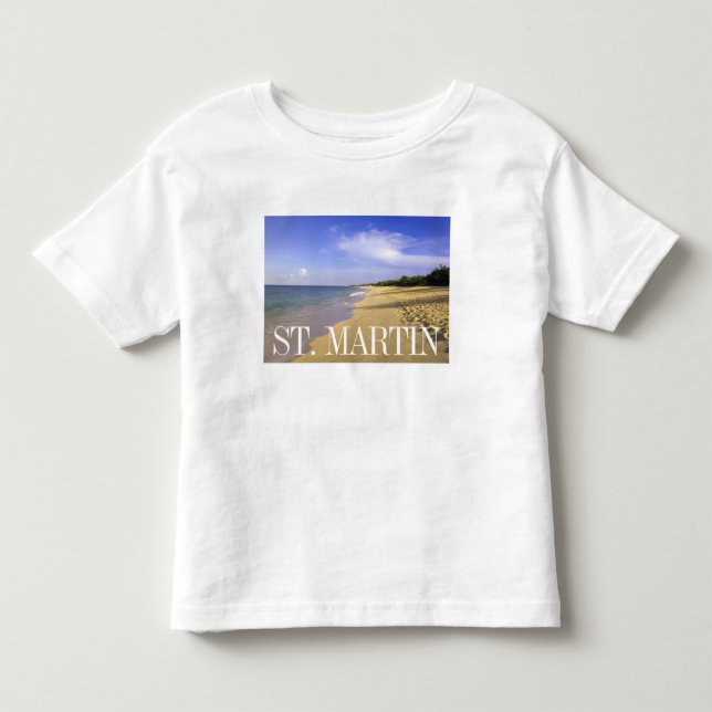 Camiseta Baía Longa Praia de Long Bay, St. Martin (Frente)