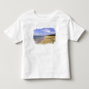 Camiseta Baía Longa praia de Long Bay, St. Martin,